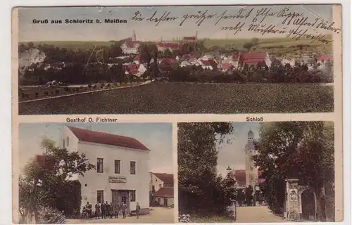 40517 Ak Gruss aus Schieritz bei Meissen Gasthof 1927
