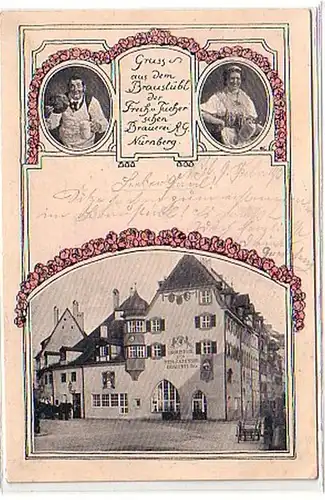 40495 Ak Gruß aus dem Bräustübl Nürnberg 1904