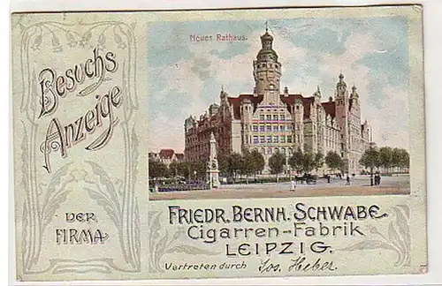 40480 Besuchsanzeige Reklame Ak Leipzig 1909