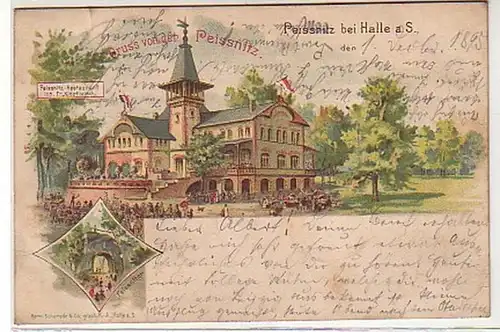 40470 Ak Lithographie Gruß von der Peissnitz 1895