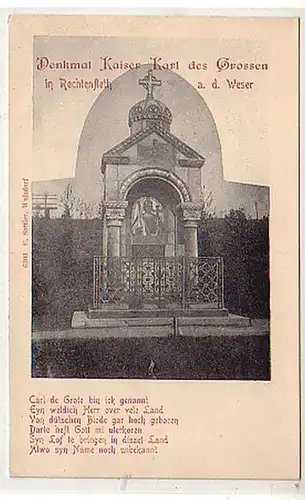40459 Ak Denkmal in Rechtenfleth an der Weser um 1900