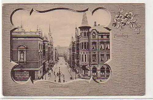 40422 Ak Flensburg Rathausstrasse 1906