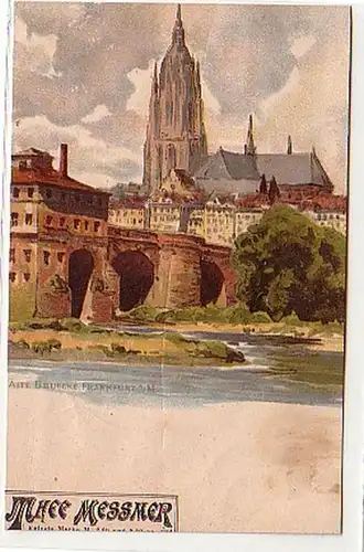 40385 Ak Frankfurt am Main alte Brücke um 1910