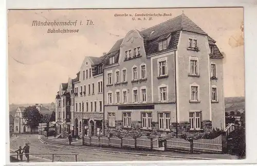 40367 Ak Münchenbernsdorf à Thüringe. Bahnhofstrasse 1916