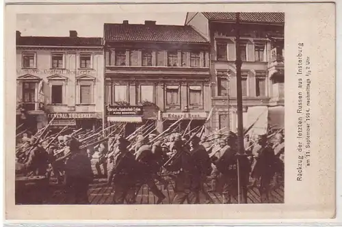40254 Ak retrait des derniers Russes d'Insterburg 1914