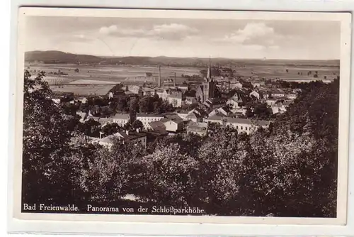 40227 Ak Bad Freienwalde Panorama de la hauteur du parc du château 1936