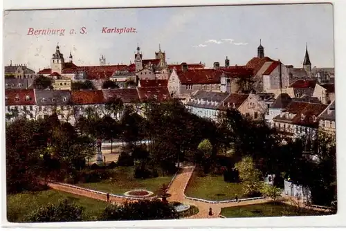 40216 Ak Bernburg an der Saale Karlsplatz um 1910