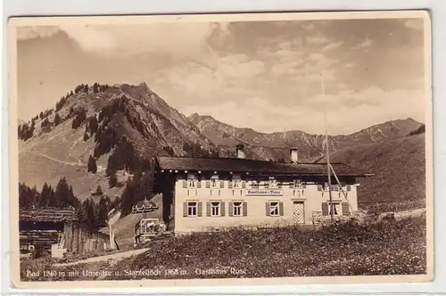 40162 Ak Unspitze Starzeljoch Gasthaus Rose um 1940