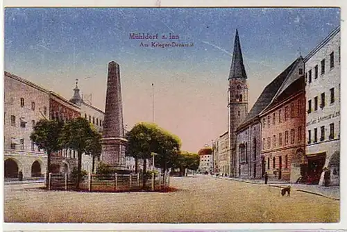 40160 Ak Mühldorf am Inn am Kriegermödenmontrum vers 1920