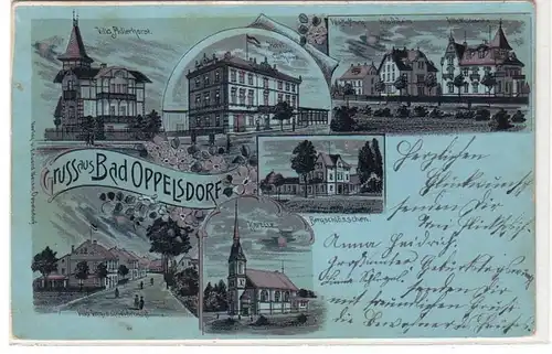 40158 Carte de la Lune Salutation de Bad Opelsdorf 1902