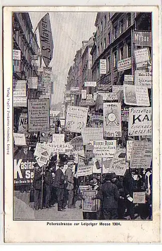 40155 Ak Petersstrasse zur Leipziger Messe 1904
