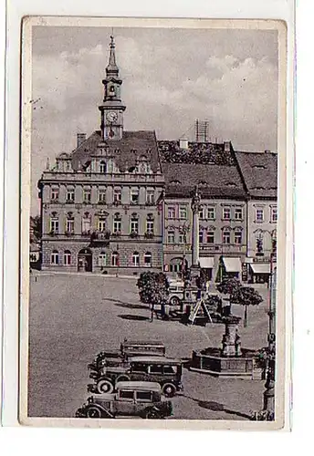 40145 Ak Böhm. Leipa Marktplatz und Rathaus 1935