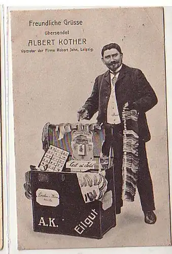 40117 Reklame Ak Leipzig Firma Robert Jahn 1907