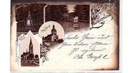 40113 Ak Lithographie Salutation de Luckenwalde 1900