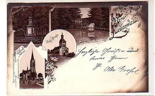 40112 Ak Lithographie Gruß aus Luckenwalde 1900