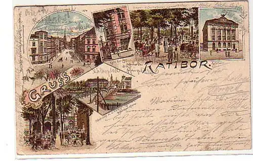 40100 Ak Lithographie Gruß aus Ratibor 1899