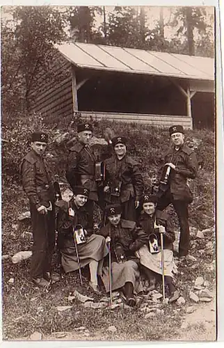 40076 Foto Ak Bergmänner & frauen im Erzgebirge um 1920