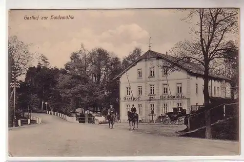 40066 Ak Gruß vom Gasthof zur Haidemühle bei Langebrück in Sa. 1912