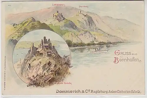 40040 Ac Ak de publicité de Bornhofen Fa. Dommerich vers 1920
