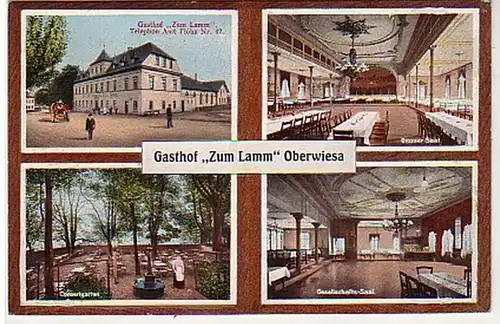 39992 Mehrbild Ak Oberwiesa Gasthof "Zum Lamm" um 1910