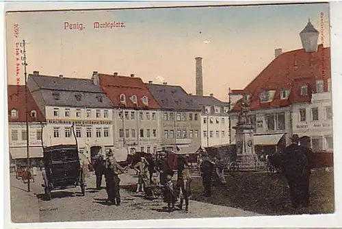 39964 Ak Penig Marktplatz mit Gasthaus um 1910