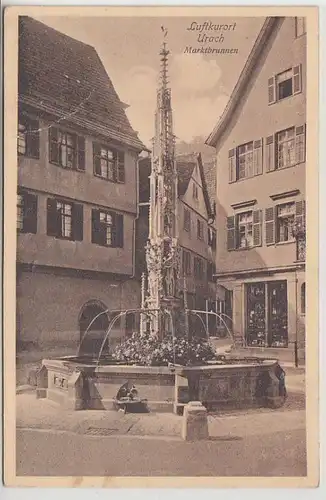 39959 Ak Luftkurort Urach Marktbrunnen 1914
