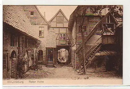 39942 Ak Alt Lüneburg roter Hahn 1923