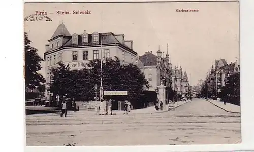 39930 Ak Pirna sächs. Schweiz Gartenstrasse 1920