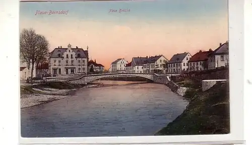 39927 Ak Plaue Bernsdorf neue Brücke 1910