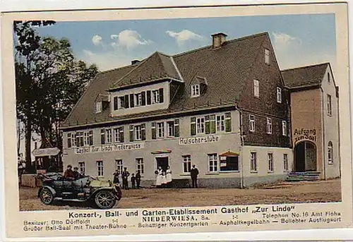 39917 Ak Niederwiesa Gasthof "Zur Linde" um 1910