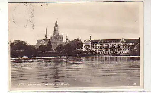 39903 Ak Konstanz Bodensee Inselhotel und Münster 1927