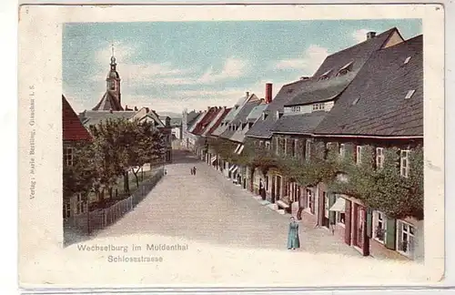 39891 Ak Wechselburg im Muldenthal Schloßstraße 1906