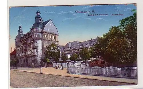 39861 Ak Offenbach avec des écoles techniques 1917
