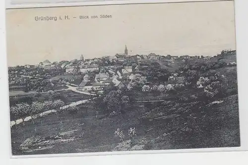 39823 Ak Grünberg in Hessen Blick von Süden 1918