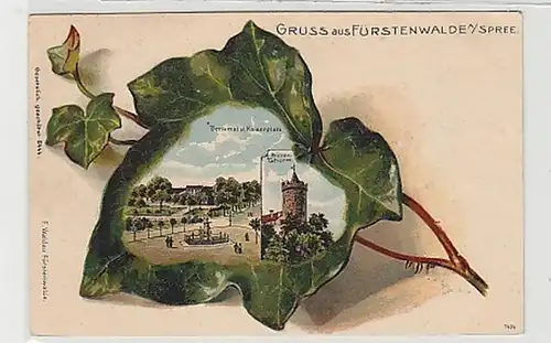39802 Ak Lithographie Gruß aus Fürstenwalde Spree 1904