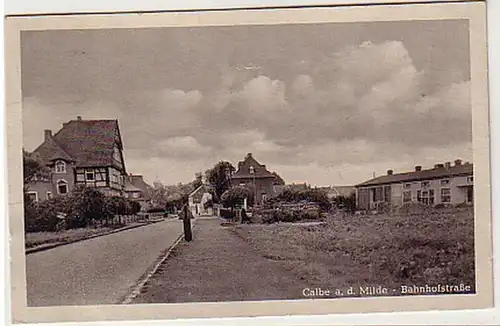 39749 Ak Calbe à la Milde Bahnhofstraße 1954