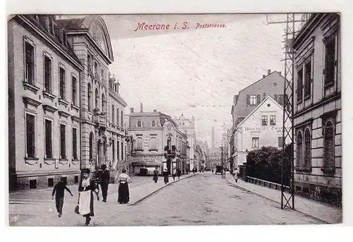 39748 Ak Meerane in Sachsen Poststrasse 1913