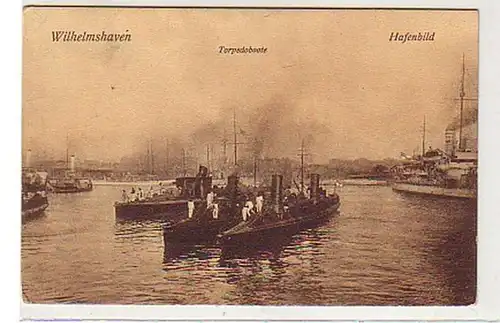 39742 Ak Wilhelmshaven Torpilles port d'image vers 1910