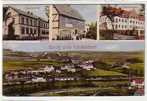 39732 Mehrbild Ak Gruß aus Leubsdorf Gasthof usw. 1918
