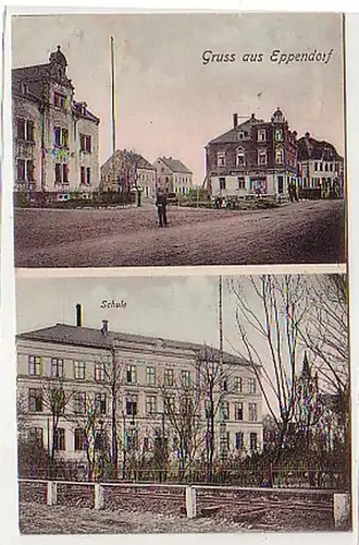 39720 Ak Gruss aus Eppendorf Gemeindeamt Schule 1910