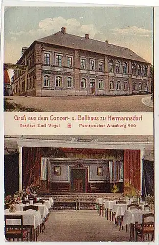 39712 Ak Gruß aus dem Conzert- & Ballhaus Hermannsdorf