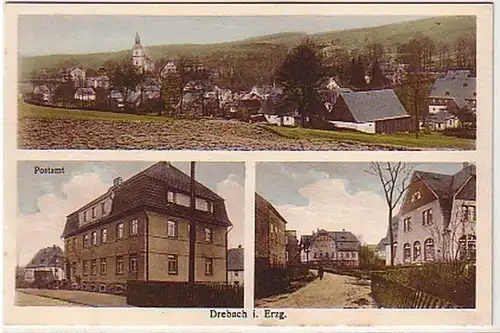 39711 Mehrbild Ak Drehbach im Erzgebirge Postamt 1920