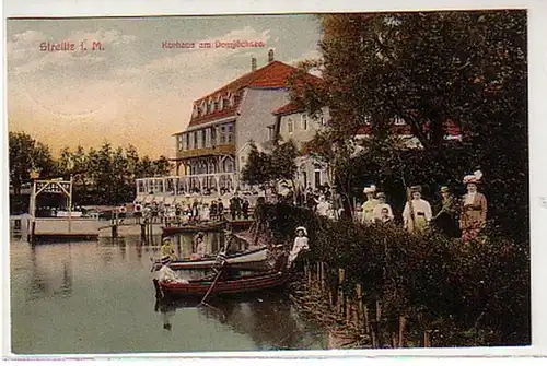 39696 Ak Strelitz in Meckl. Kurhaus am Domjüchsee 1910