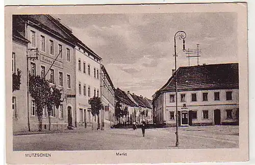 39688 Ak Mutzschen Markt mit Ratskeller um 1930