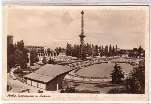 39685 Photo Ak Berlin Jardin d'été à la tour de radio autour de 1940