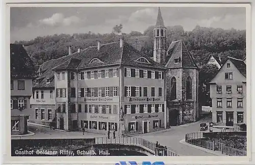 39660 Ak Schwäbisch Hall Gasthof Goldener Ritter um 1930