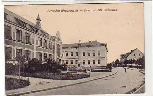 39652 Ak Hermsdorf Klosterlausnitz Volksschule 1913