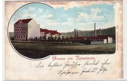 39620 Ak Gruß aus Rosswein Schlosserschule 1902