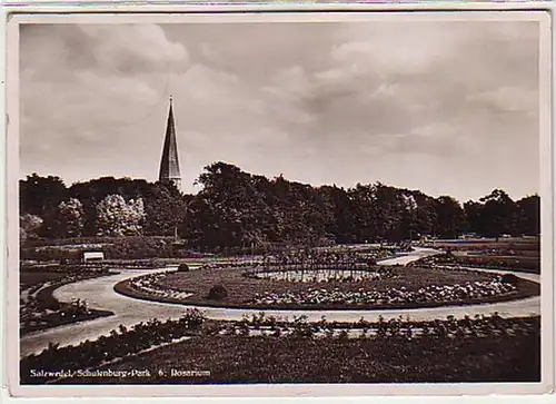 39619 Ak Salzwedel Schulenburg Park Rosarium 1938