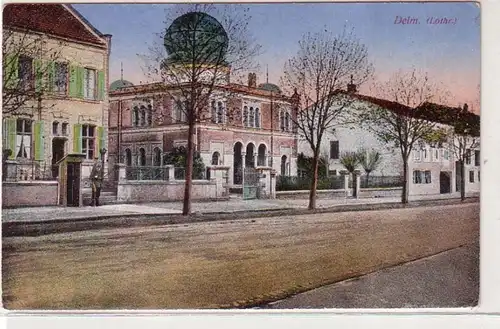 39598 Ak Delm in Lothringen Synagoge 1918